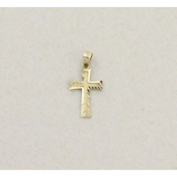 Pendant Only 14k Yellow Gold Cross Pendant - Picture 1 of 4